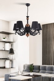 Opviq Fiona Wood - Negro, Marrón